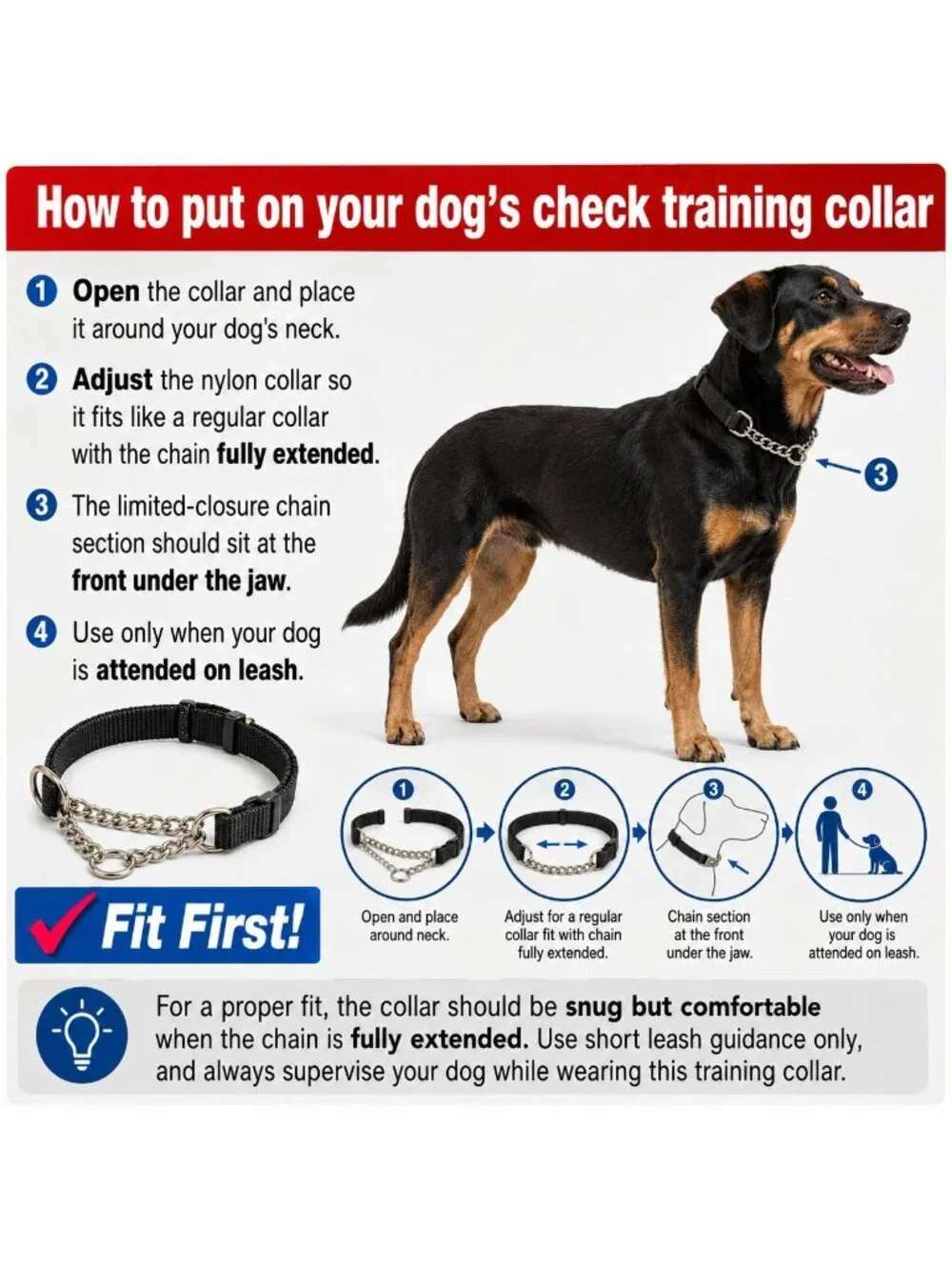 Coastal Red Nylon Dog Collar With Metal Buckle & D-Ring 20